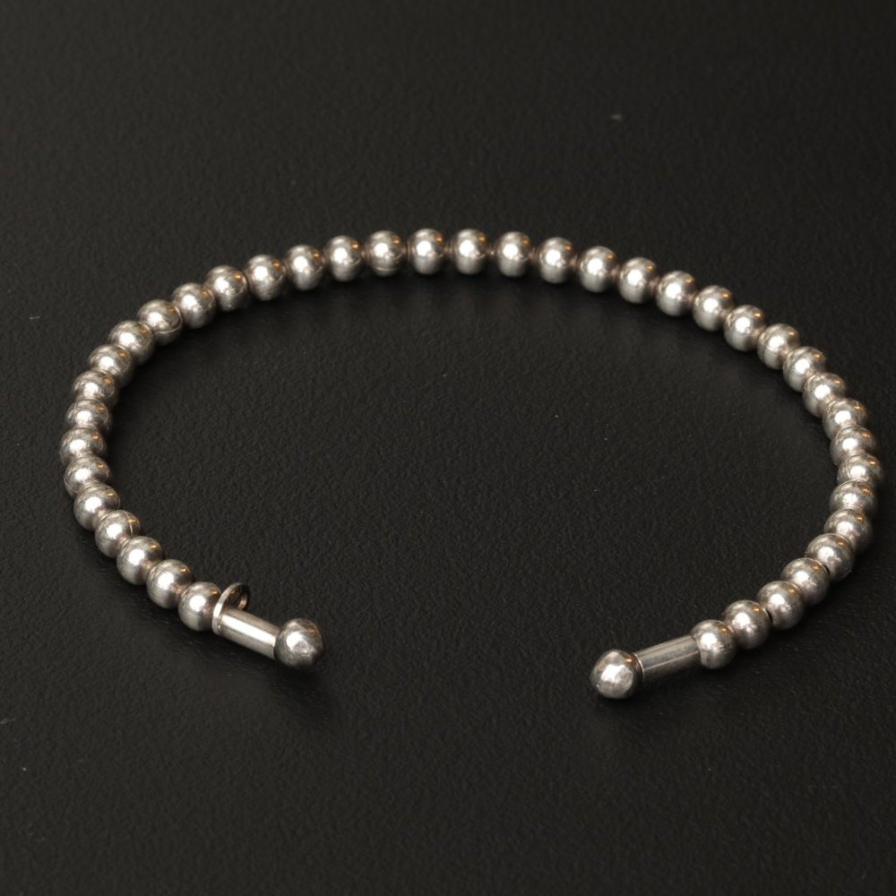 Sterling Silver 'Beaded' style bracelet marked 925 Italy